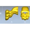 Flowcrest wave baluster - STL 3D model for CNC wood carving