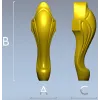 Классическая кабриольная ножка - STL для ЧПУ