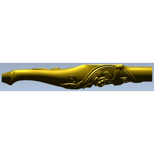 Carved Rosevine Baluster - STL 3D model for CNC carving