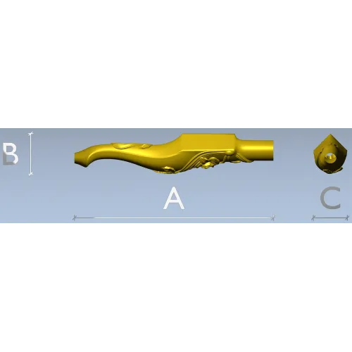 Carved Rosevine Baluster - STL 3D model for CNC carving