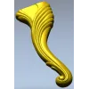 Cabriole Scroll Leg STL for CNC Milling