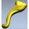 Cabriole Scroll Leg STL for CNC Milling