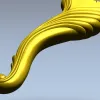Cabriole Scroll Leg STL for CNC Milling