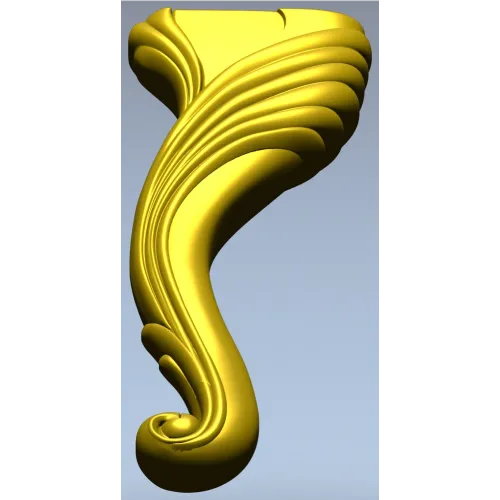 Cabriole Scroll Leg STL for CNC Milling