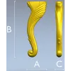 Cabriole Scroll Leg STL for CNC Milling