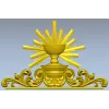 Чаша Сияния - 3D модель STL для ЧПУ (евхаристическая чаша с лучами)