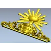 Чаша Сияния - 3D модель STL для ЧПУ (евхаристическая чаша с лучами)