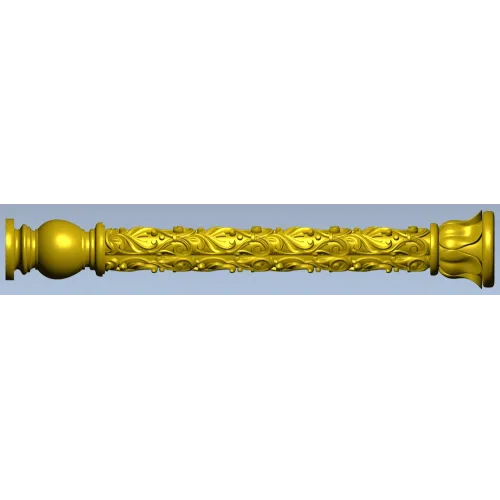 Acanthus Scroll Baluster - STL 3D model for CNC milling