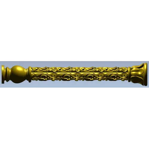 Acanthus Scroll Baluster - STL 3D model for CNC milling