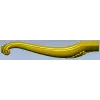 Carved Curved Furniture Leg - STL 3D Model for CNC Milling