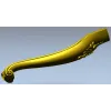 Carved Curved Furniture Leg - STL 3D Model for CNC Milling