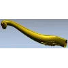 Carved Curved Furniture Leg - STL 3D Model for CNC Milling