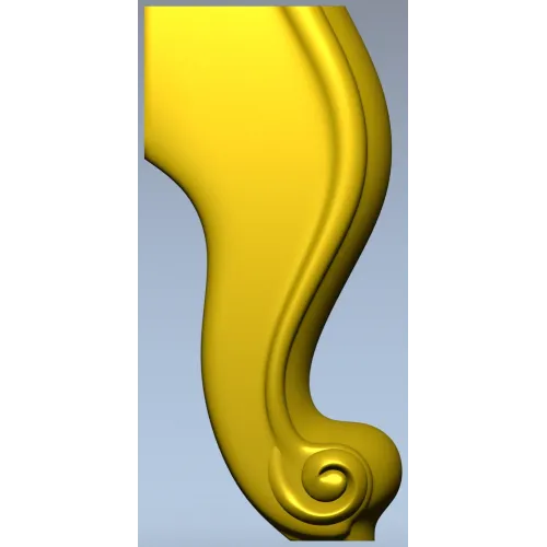 Rococo Cabriole Leg STL 3D model for CNC
