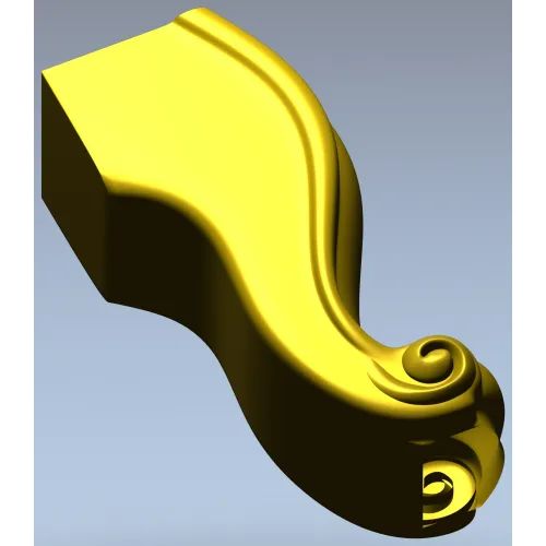 Rococo Cabriole Leg STL 3D model for CNC