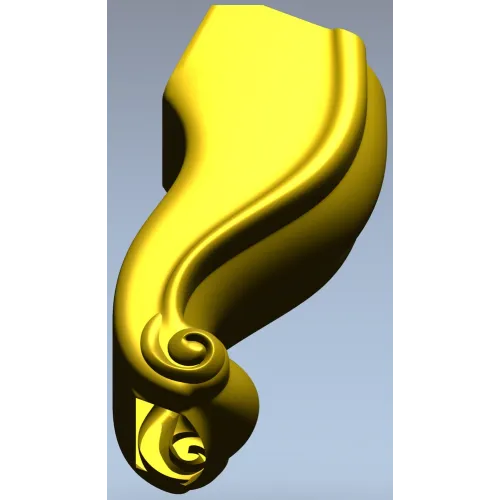 Rococo Cabriole Leg STL 3D model for CNC