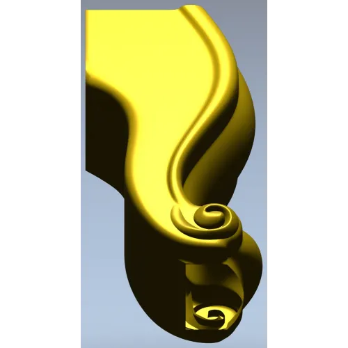 Rococo Cabriole Leg STL 3D model for CNC