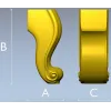 Rococo Cabriole Leg STL 3D model for CNC