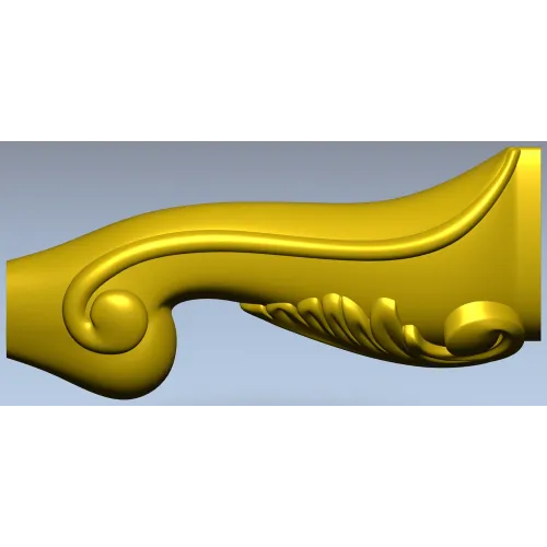 Acanthus Scroll Furniture Leg - STL 3D Model for CNC