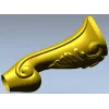 Acanthus Scroll Furniture Leg - STL 3D Model for CNC