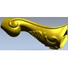 Acanthus Scroll Furniture Leg - STL 3D Model for CNC