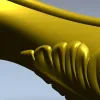 Acanthus Scroll Furniture Leg - STL 3D Model for CNC
