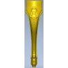 Rococo Floral Cabriole Leg - STL 3D Model for CNC