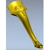 Rococo Floral Cabriole Leg - STL 3D Model for CNC