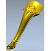 Rococo Floral Cabriole Leg - STL 3D Model for CNC