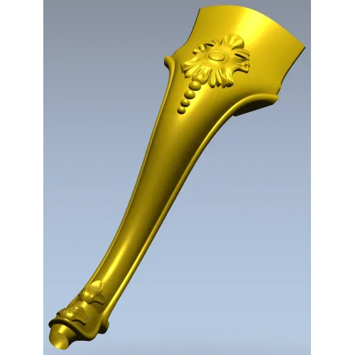 Rococo Floral Cabriole Leg - STL 3D Model for CNC