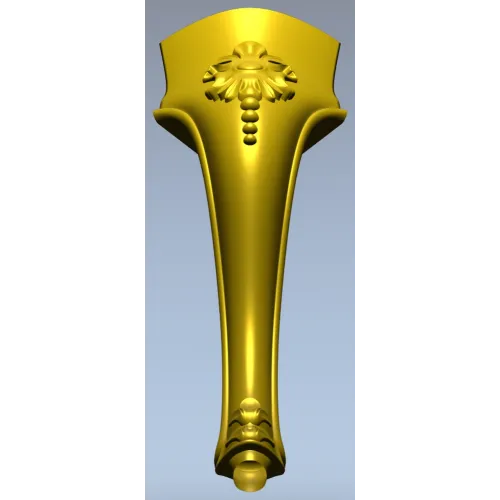 Rococo Floral Cabriole Leg - STL 3D Model for CNC