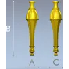 Regal Fluted Baluster (STL 3D model)