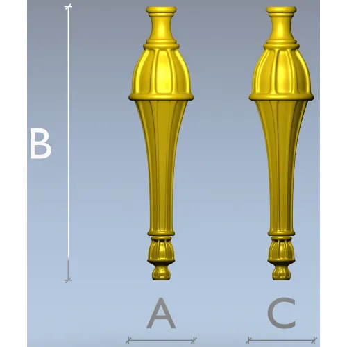 Regal Fluted Baluster (STL 3D model)