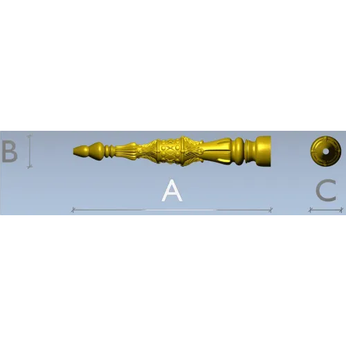 Regal Acanthus Baluster - STL 3D model for CNC milling