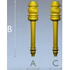Витая балясина - 3D модель STL для ЧПУ (балясина stl)