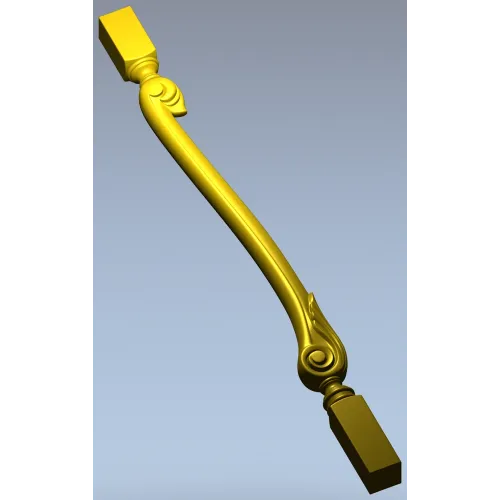 Serpentine Scroll Baluster STL for CNC