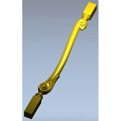 Serpentine Scroll Baluster STL for CNC