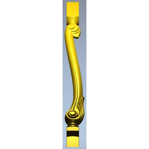 Serpentine Scroll Baluster STL for CNC