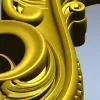 Baroque Acanthus Scroll STL 3D Model for CNC