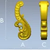 Baroque Acanthus Scroll STL 3D Model for CNC