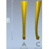 Кабриольная ножка STL для ЧПУ - 3D модель стл