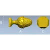 Acorn Petal Finial STL Model