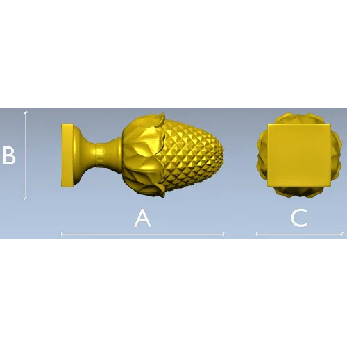 Acorn Petal Finial STL Model