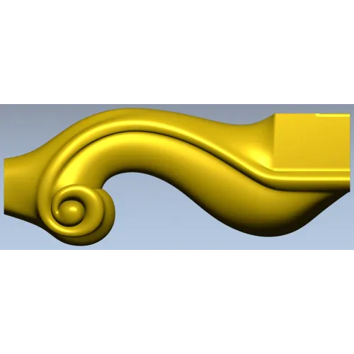 Ornate S-Scroll Baluster STL 3D Model for CNC Milling