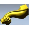 Ornate S-Scroll Baluster STL 3D Model for CNC Milling