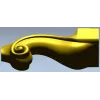 Ornate S-Scroll Baluster STL 3D Model for CNC Milling