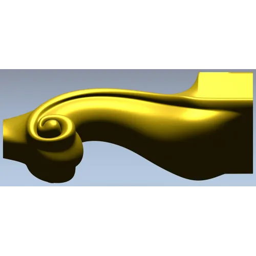 Ornate S-Scroll Baluster STL 3D Model for CNC Milling