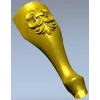Fleuron Baluster - detailed STL 3D model for CNC milling