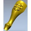 Fleuron Baluster - detailed STL 3D model for CNC milling