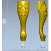 Fleuron Baluster - detailed STL 3D model for CNC milling