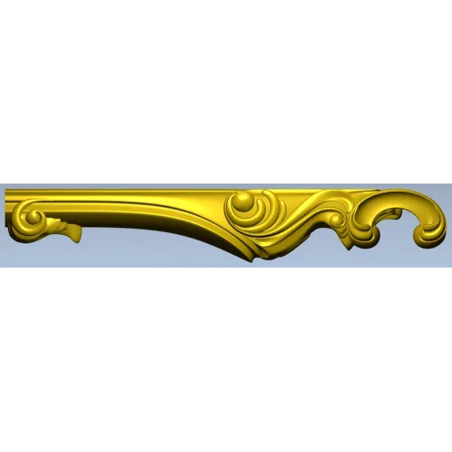 Rococo Acanthus Arm STL for CNC Router